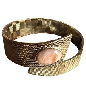House of Harlow Tanta Crosshatch bangle gold NEW
